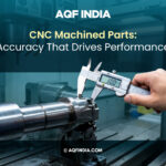CNC machined parts inspection using digital caliper for high precision components by AQF India