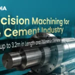 Precision machined shaft for cement industry equipment manufactured by AQF India